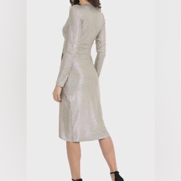Joseph Ribkoff Silver Dress - Picture 3 of 9